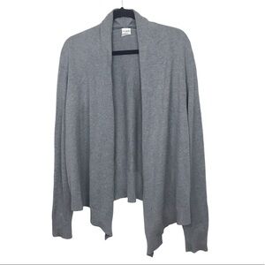 Gray Remade Open Front Shawl Collar Cardigan